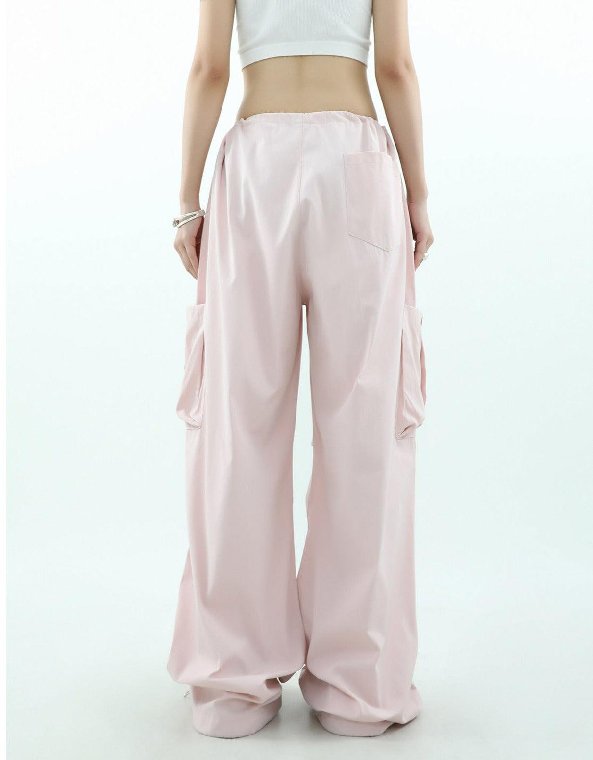 Star Buttoned Loose Cargo Pants Korean Street Fashion Pants By Mr Nearly Shop Online at OH Vault