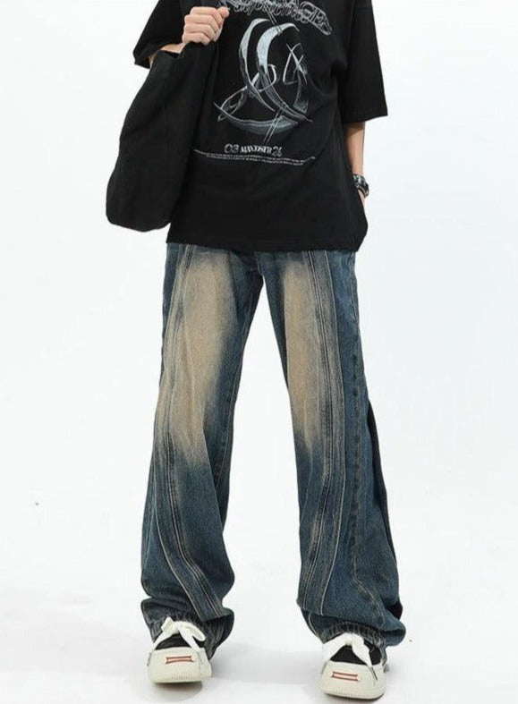 Stain Washed Jeans Korean Street Fashion Jeans By MaxDstr Shop Online at OH Vault
