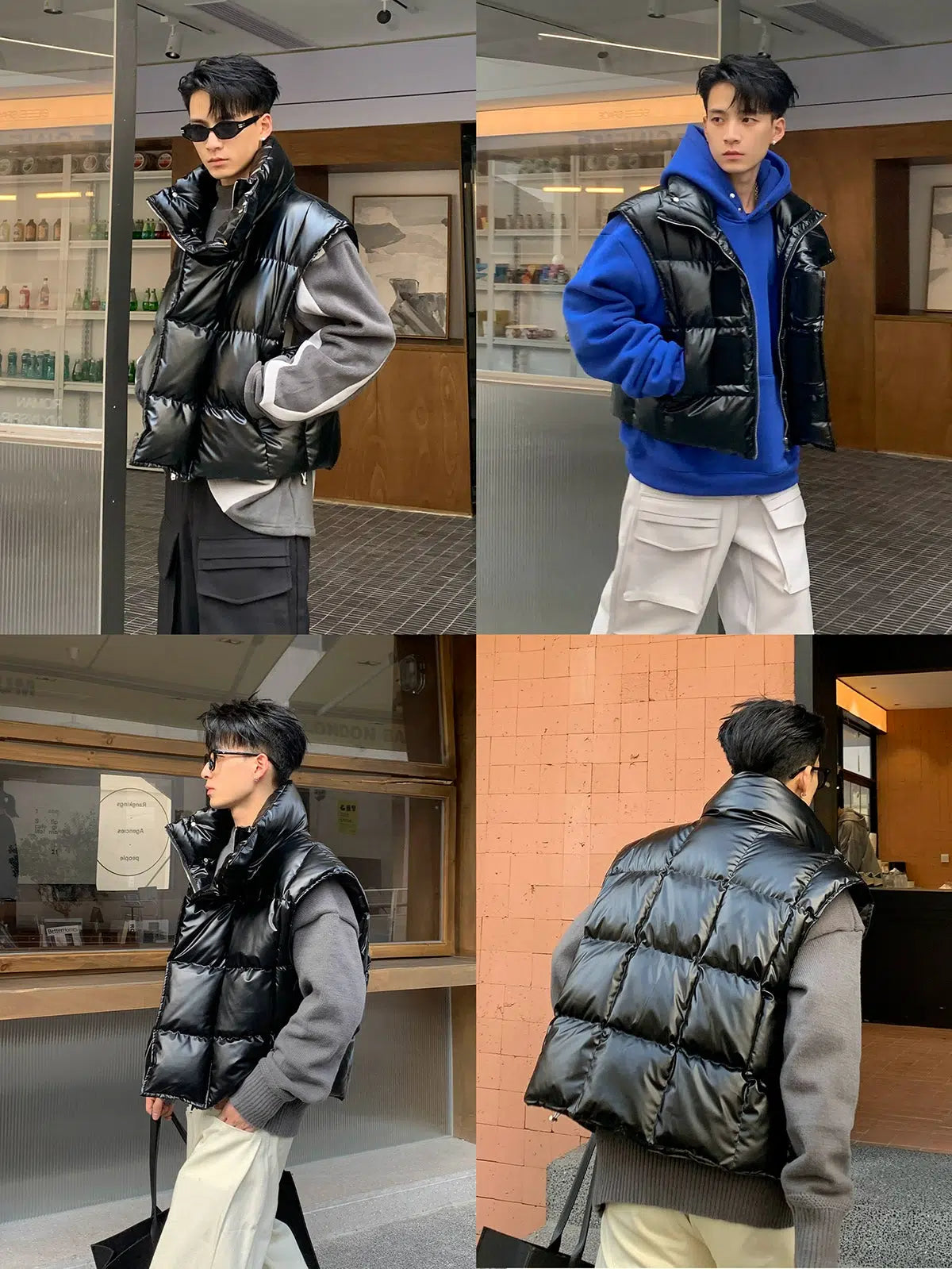 Quilted Puffer Vest Korean Street Fashion Vest By Poikilotherm Shop Online at OH Vault