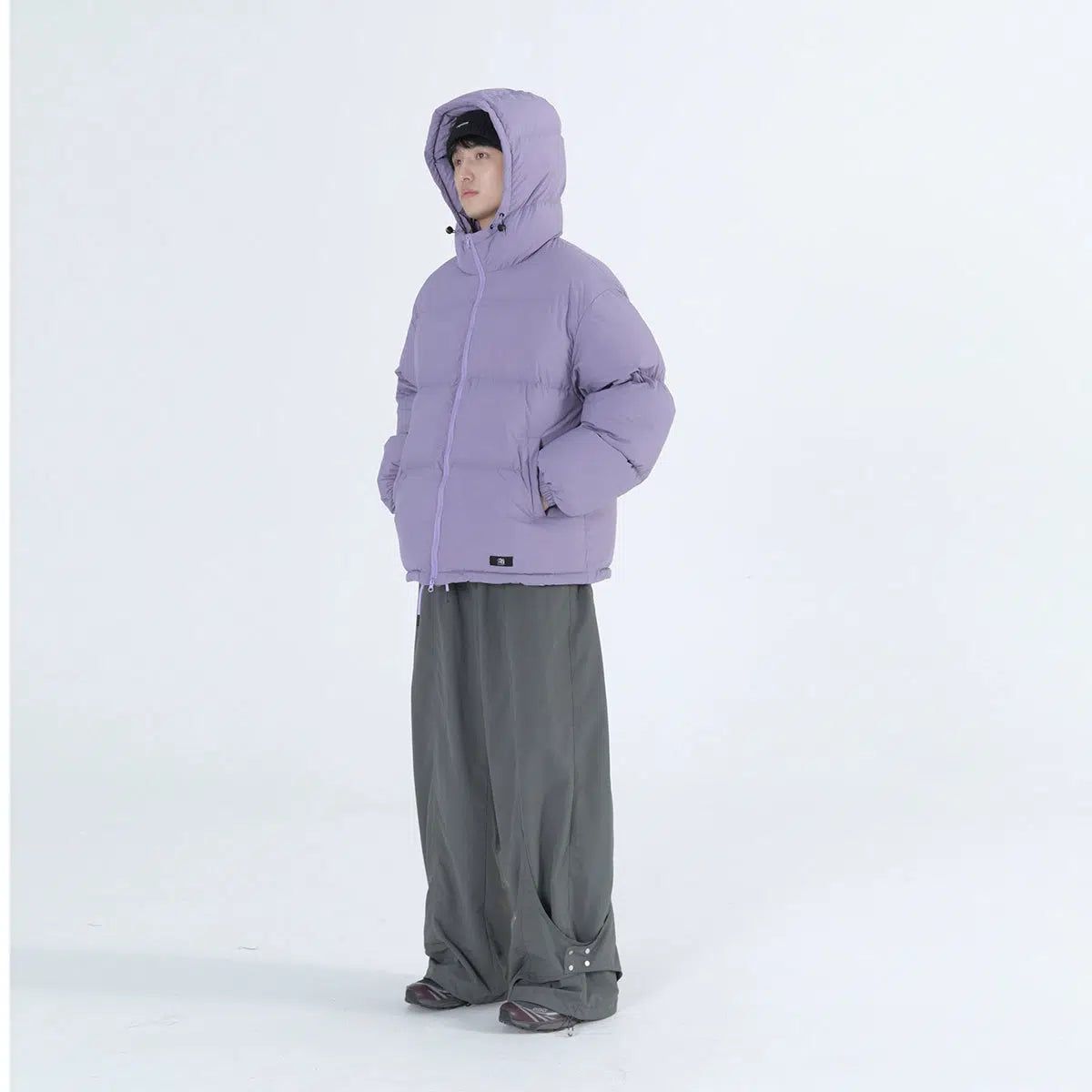 Hooded Boxy Puffer Jacket Korean Street Fashion Jacket By Mentmate Shop Online at OH Vault