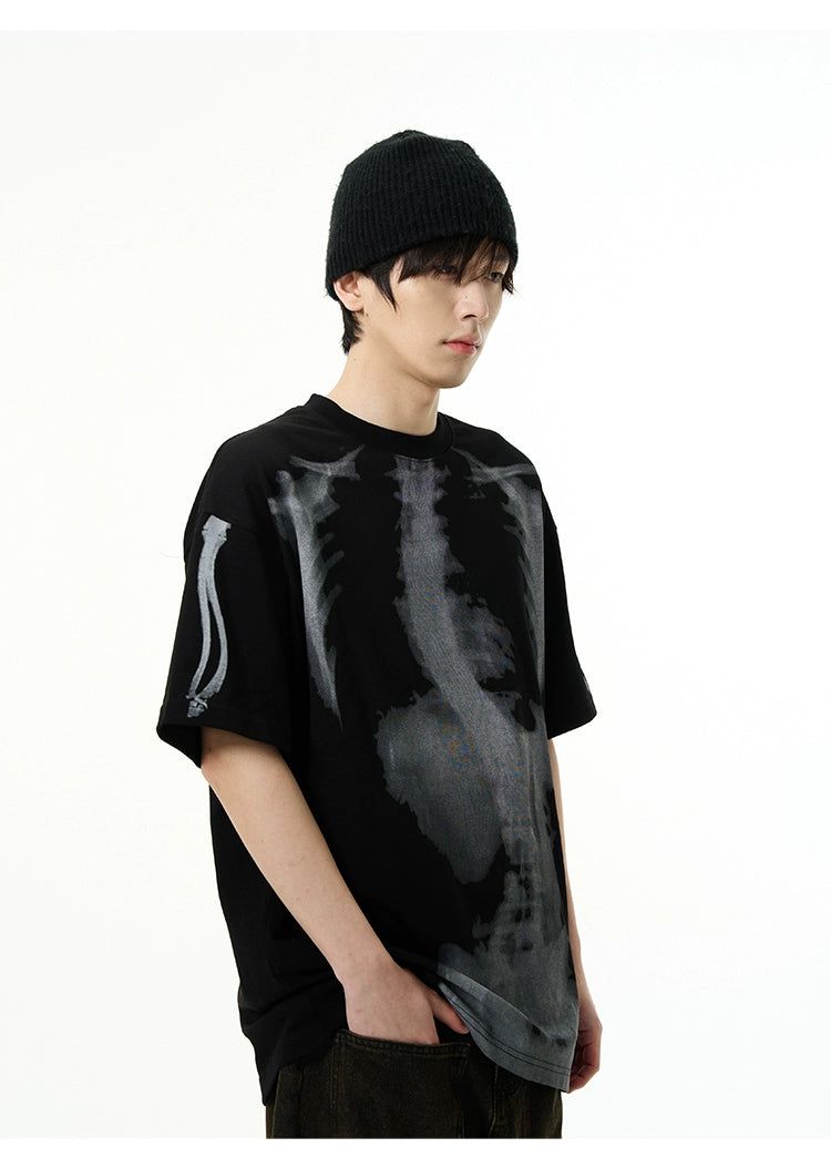 X-Ray Graphic T-Shirt Korean Street Fashion T-Shirt By 77Flight Shop Online at OH Vault
