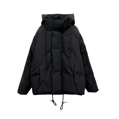 Multi-Drawstring Quilted Puffer Jacket Korean Street Fashion Jacket By FATE Shop Online at OH Vault