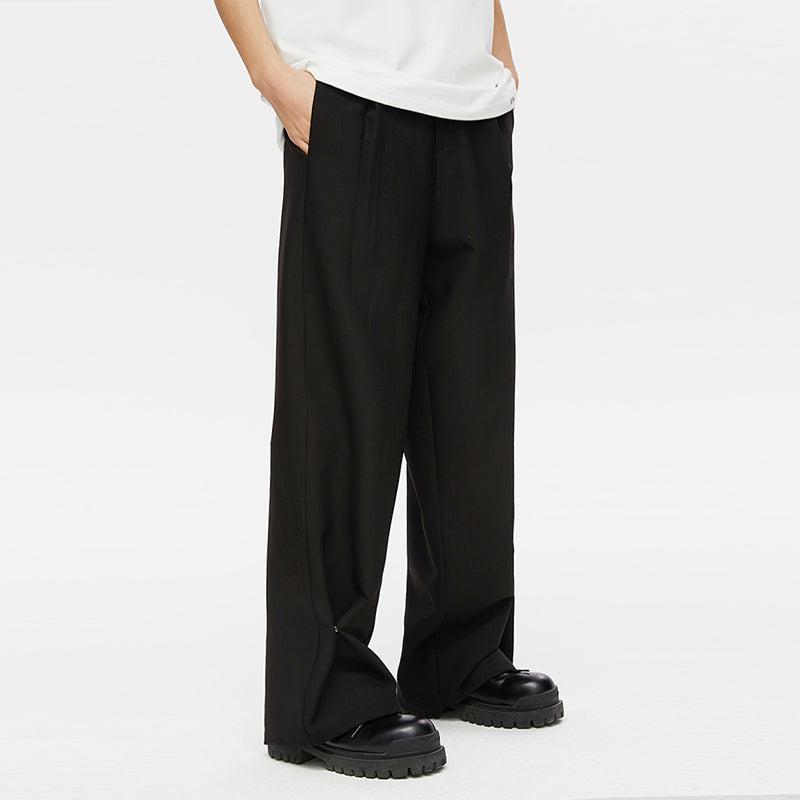 Fold Buttoned Trousers Korean Street Fashion Pants By Kreate Shop Online at OH Vault