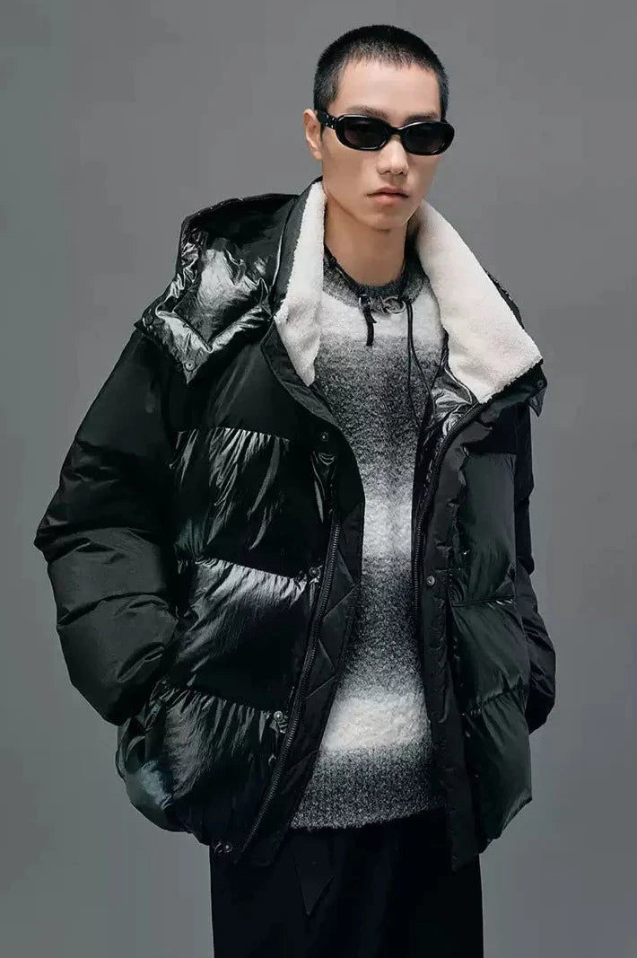 Shiny Heavyweight Down Jacket Korean Street Fashion Jacket By NANS Shop Online at OH Vault