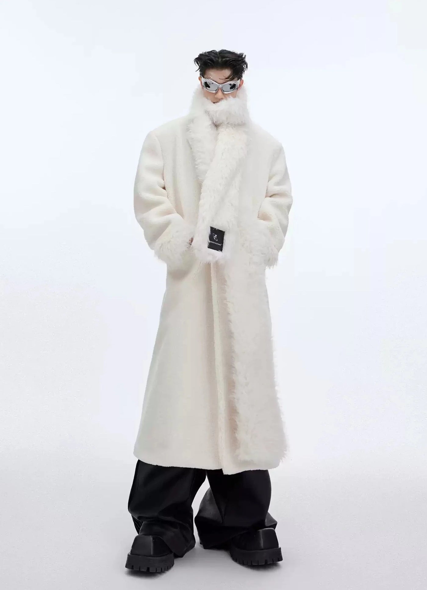 Heavyweight Furry Overcoat Korean Street Fashion Long Coat By Argue Culture Shop Online at OH Vault