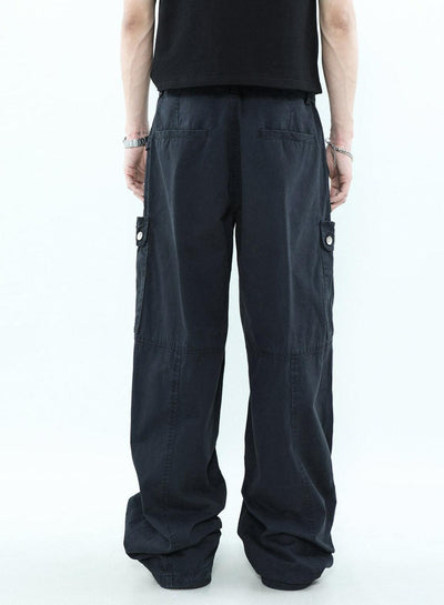 Buckle Belt Cargo Style Pants Korean Street Fashion Pants By Mr Nearly Shop Online at OH Vault