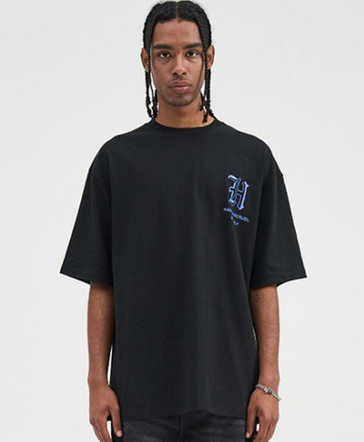 Gothic Line Font T-Shirt Korean Street Fashion T-Shirt By Harsh and Cruel Shop Online at OH Vault