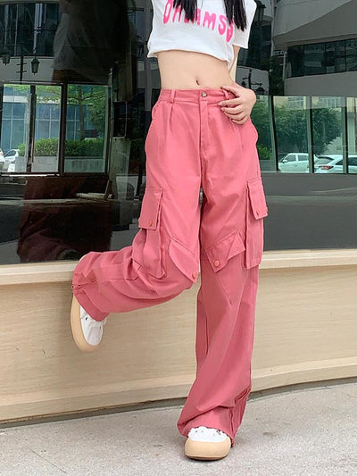 Made Extreme Multi Pocket Zip Slit Cargo Pants Korean Street Fashion Pants By Made Extreme Shop Online at OH Vault