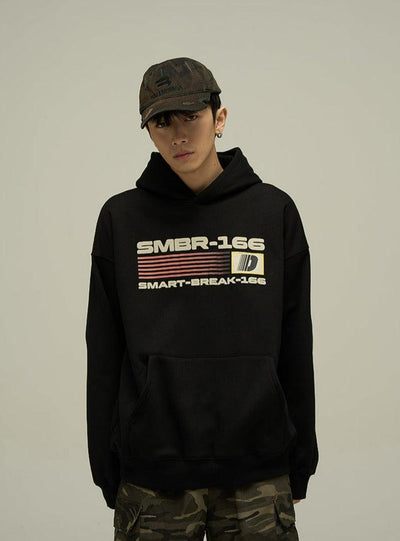 SMBR 166 Logo Hoodie Korean Street Fashion Hoodie By 77Flight Shop Online at OH Vault