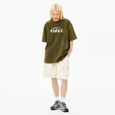 Washed Regular Fit T-Shirt Korean Street Fashion T-Shirt By Nothing But Chill Shop Online at OH Vault