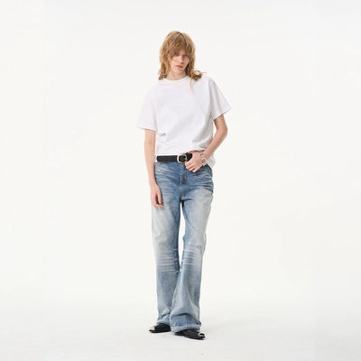 Straight Leg Faded Jeans Korean Street Fashion Jeans By Moditec Shop Online at OH Vault