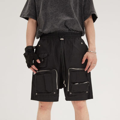 Multi-Pocket Drawstring Cargo Shorts Korean Street Fashion Shorts By CATSSTAC Shop Online at OH Vault