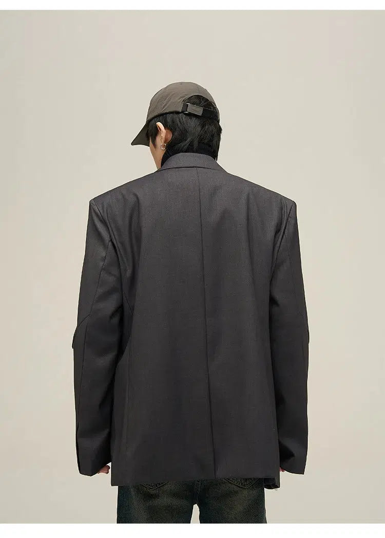 Structured Peak Lapel Blazer Korean Street Fashion Blazer By 77Flight Shop Online at OH Vault