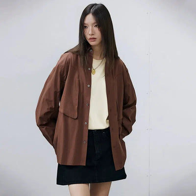 Regular Fit Buttoned Shirt Korean Street Fashion Shirt By Roaring Wild Shop Online at OH Vault