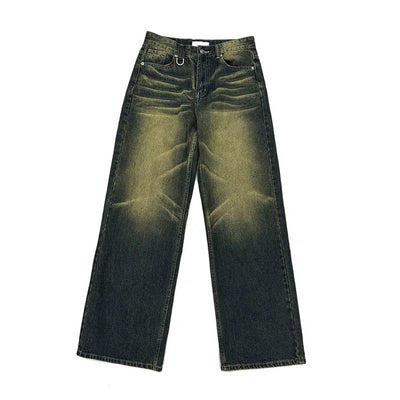Radiant Washed Straight Jeans Korean Street Fashion Jeans By FATE Shop Online at OH Vault