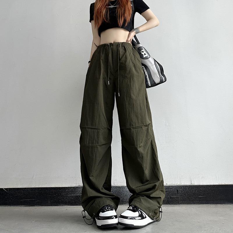 Made Extreme Drawstring Loose Pleated Pants Korean Street Fashion Pants By Made Extreme Shop Online at OH Vault
