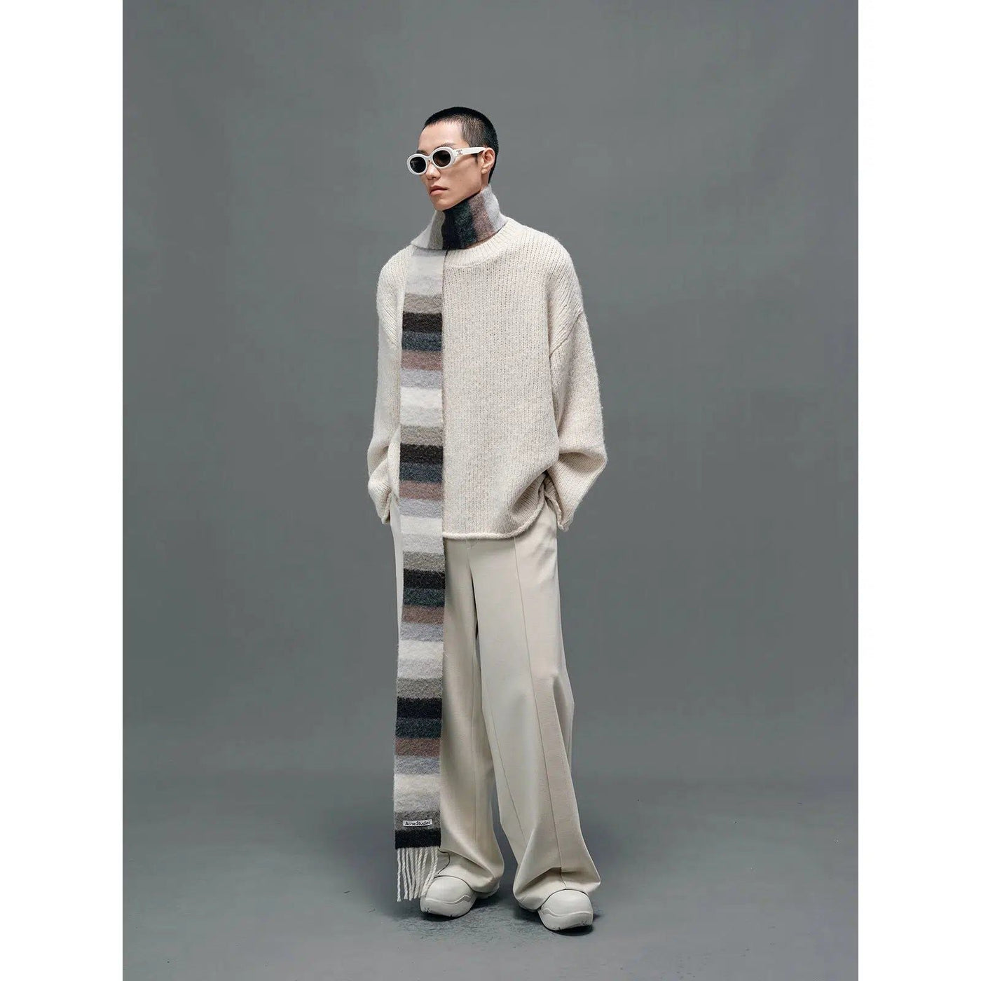 Drop Shoulder Lined Sweater Korean Street Fashion Sweater By NANS Shop Online at OH Vault