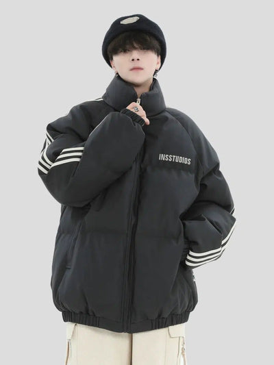 Comfty Fit Zip-Up Puffer Jacket Korean Street Fashion Jacket By INS Korea Shop Online at OH Vault