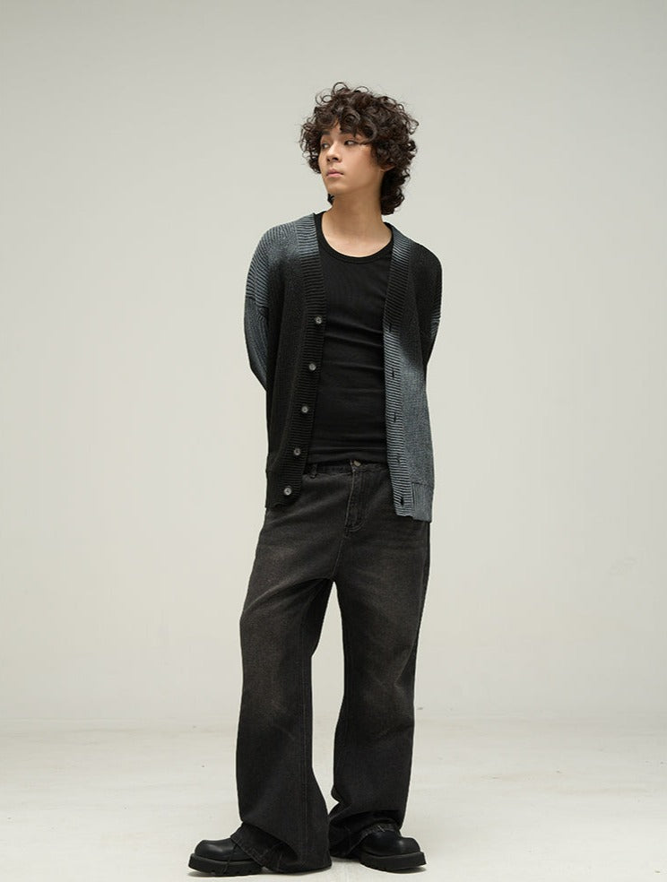 77Flight Vintage Collegiate Style Knit Cardigan Korean Street Fashion Cardigan By 77Flight Shop Online at OH Vault