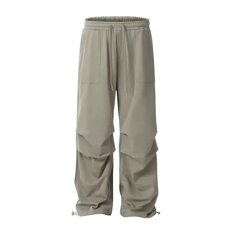 Drawstring Front Pleats Sweatpants Korean Street Fashion Pants By A PUEE Shop Online at OH Vault