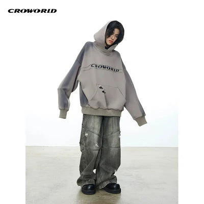 Oversized Smudge Hoodie Korean Street Fashion Hoodie By Cro World Shop Online at OH Vault