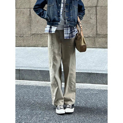Workwear Bootcut Pants Korean Street Fashion Pants By Country Moment Shop Online at OH Vault