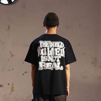 Gradient Slogan Graphic T-Shirt Korean Street Fashion T-Shirt By Remedy Shop Online at OH Vault