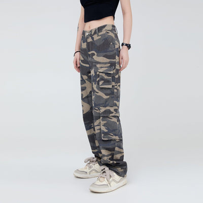 Flap Pocket Camouflage Cargo Pants Korean Street Fashion Pants By Made Extreme Shop Online at OH Vault