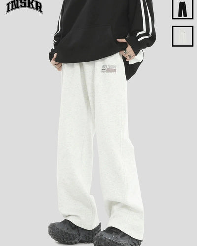 Drawstring Flag Logo Print Sweatpants Korean Street Fashion Pants By INS Korea Shop Online at OH Vault