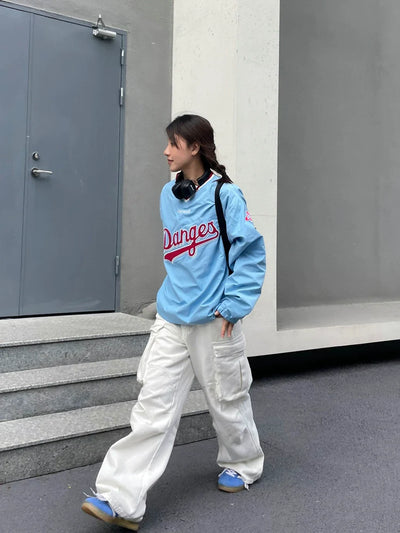 Drawstring Hem High Waist Cargo Pants Korean Street Fashion Pants By Made Extreme Shop Online at OH Vault