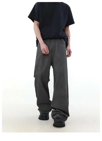 Solid Color Straight Loose Fit Jeans Korean Street Fashion Jeans By Mr Nearly Shop Online at OH Vault