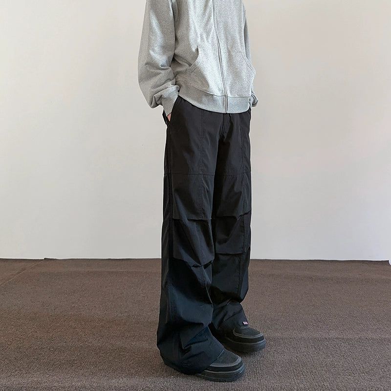 Oversized Pleated Cargo Pants Korean Street Fashion Pants By A PUEE Shop Online at OH Vault