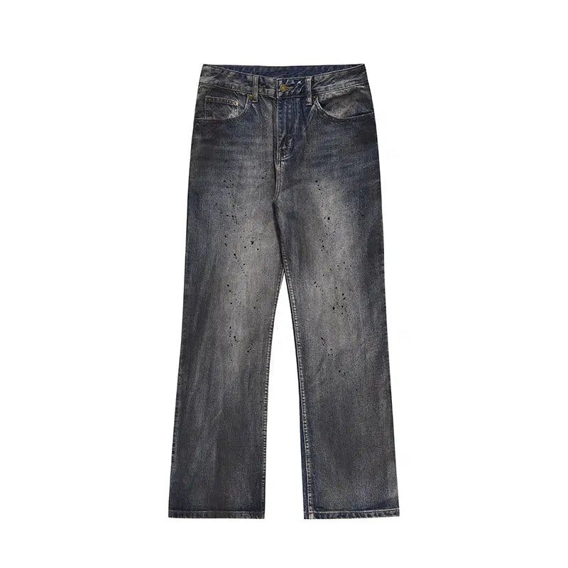 Splatters Washed Jeans Korean Street Fashion Jeans By Mr Nearly Shop Online at OH Vault