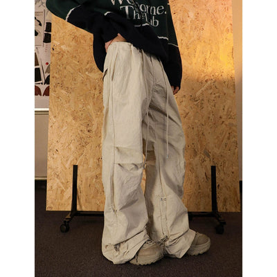 Drawstring Waist Pleats Track Pants Korean Street Fashion Pants By Mr Nearly Shop Online at OH Vault
