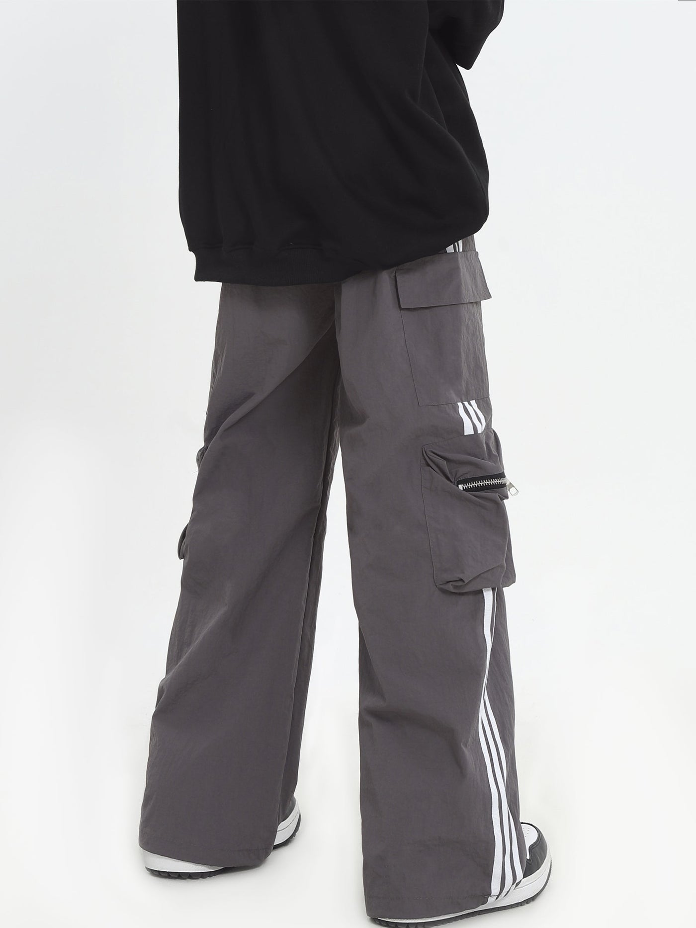 INS Korea Side Stripes Drawstring Cargo Pants Korean Street Fashion Pants By INS Korea Shop Online at OH Vault