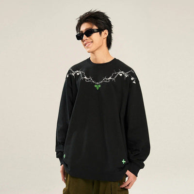 Enveloping Thorns Long Sleeve T-Shirt Korean Street Fashion T-Shirt By New Start Shop Online at OH Vault
