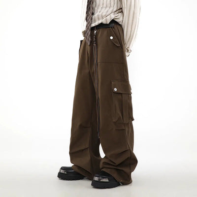 Casual String Detail Loose Cargo Pants Korean Street Fashion Pants By Mr Nearly Shop Online at OH Vault