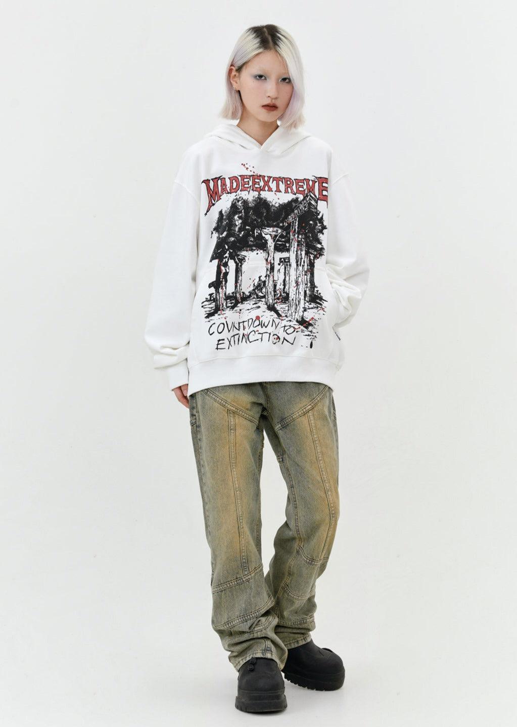 Made Extreme Countdown To Extinction Graphic Hoodie Korean Street Fashion Hoodie By Made Extreme Shop Online at OH Vault