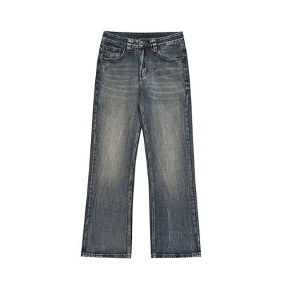 Straight Leg Bootcut Jeans Korean Street Fashion Jeans By Mr Nearly Shop Online at OH Vault