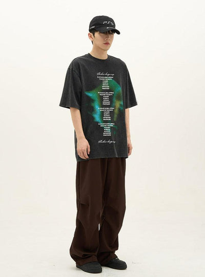 77Flight Loose Pleated Straight Trousers Korean Street Fashion Pants By 77Flight Shop Online at OH Vault