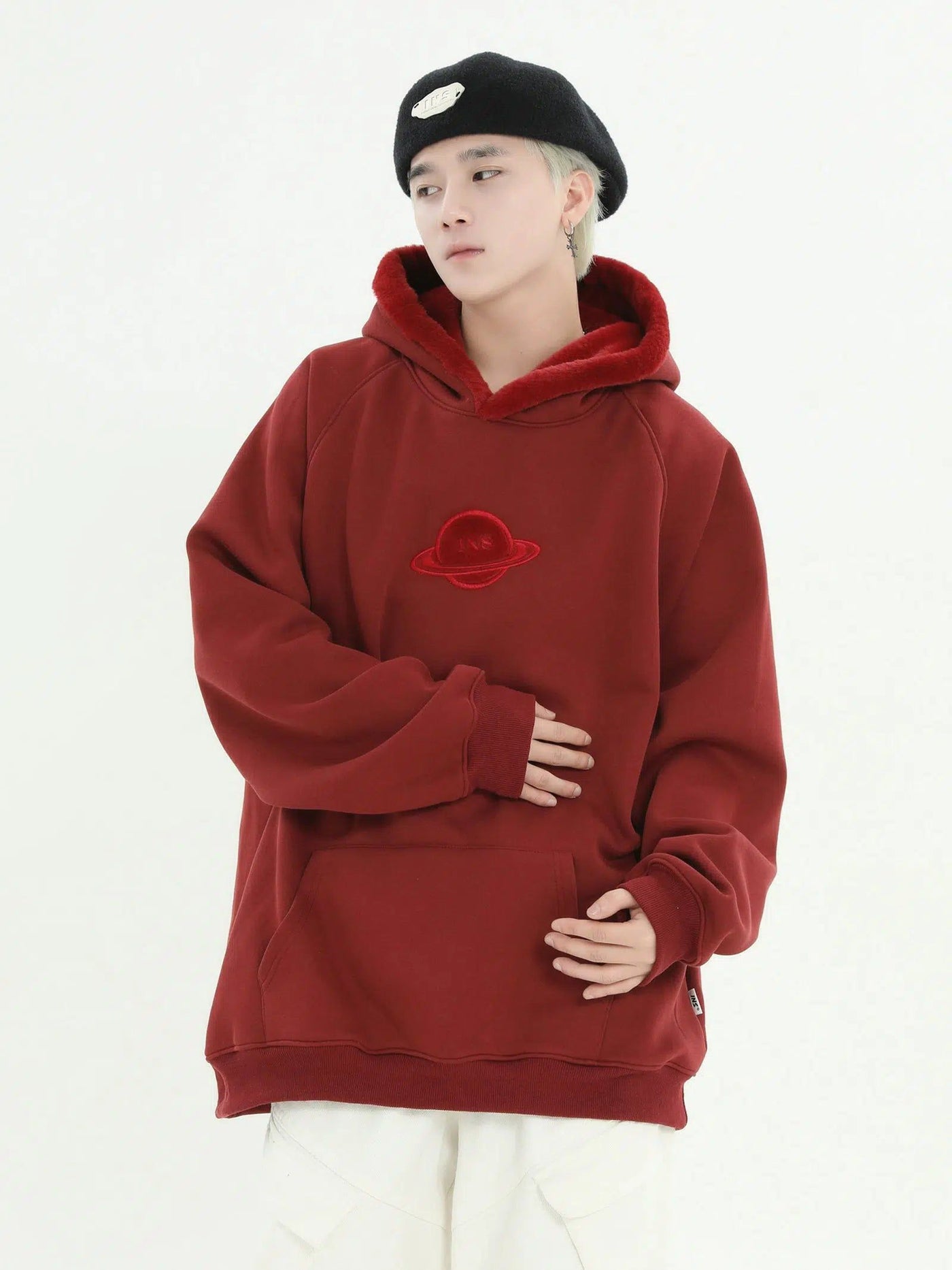 Planet Logo Hoodie Korean Street Fashion Hoodie By INS Korea Shop Online at OH Vault