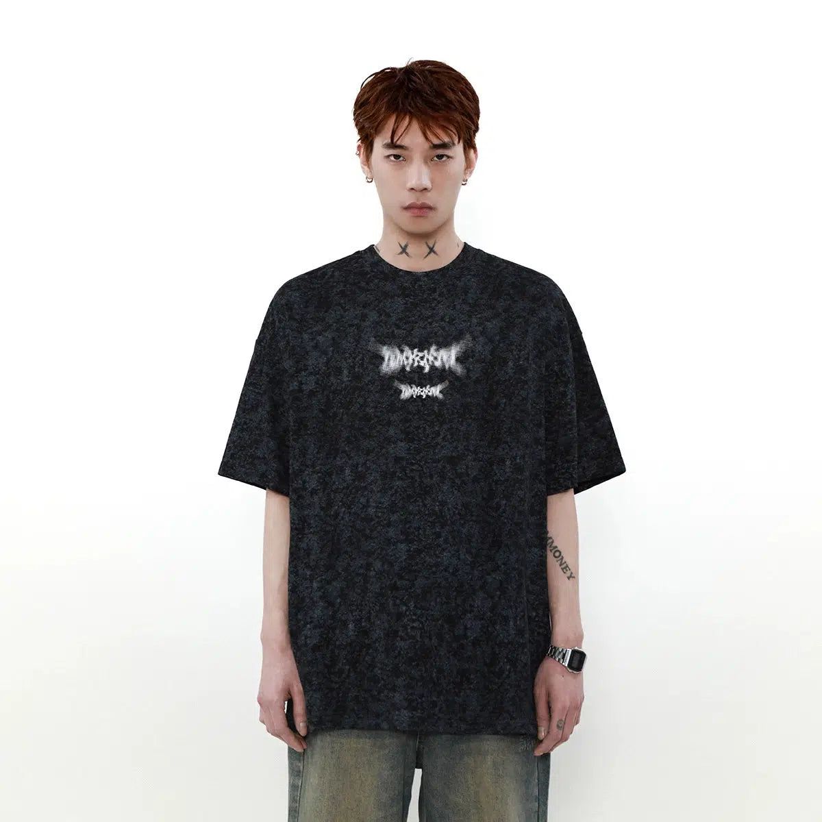Goth Letters & Graphic T-Shirt Korean Street Fashion T-Shirt By Mr Nearly Shop Online at OH Vault