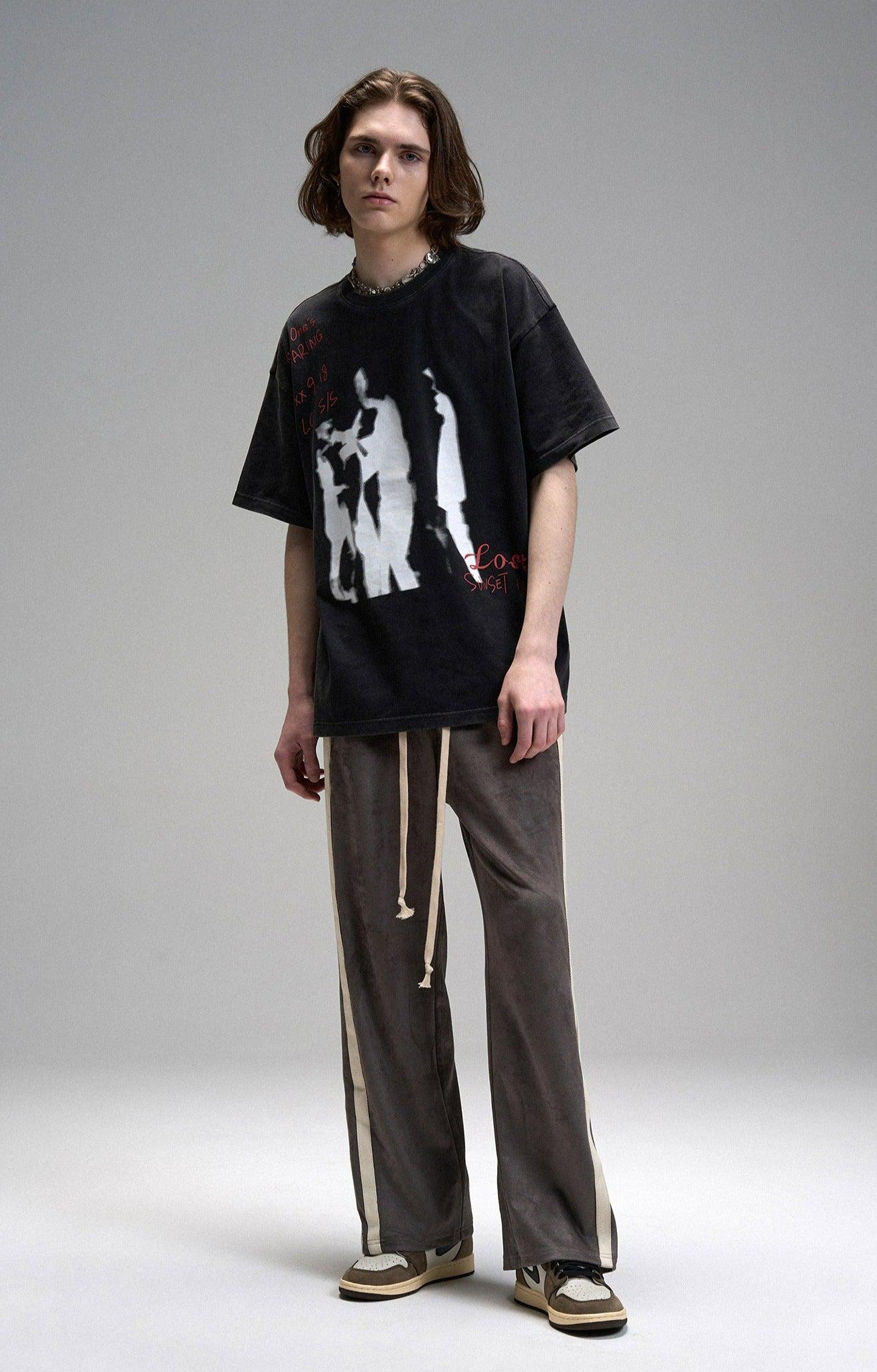 Mohe Ballroom Graphic T-Shirt Korean Street Fashion T-Shirt By Lost CTRL Shop Online at OH Vault