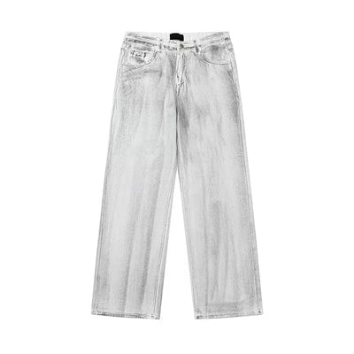 Scattered Smudges Detail Jeans Korean Street Fashion Jeans By Mr Nearly Shop Online at OH Vault