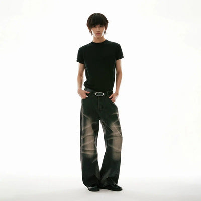 Whisker Lines Faded Jeans Korean Street Fashion Jeans By Funky Fun Shop Online at OH Vault
