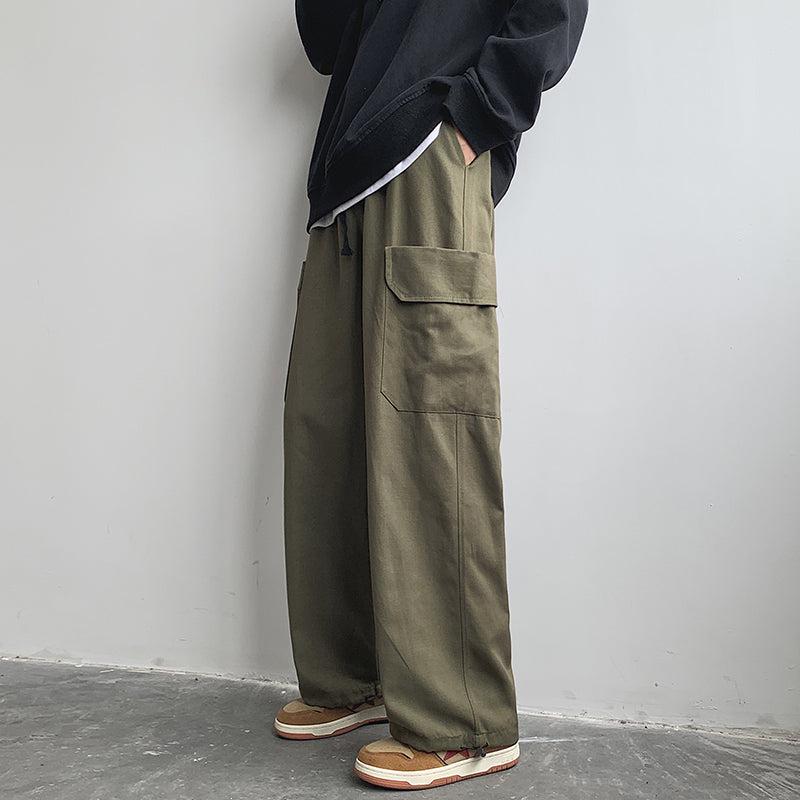 Flap Pocket Side Drawstring Pants Korean Street Fashion Pants By Made Extreme Shop Online at OH Vault