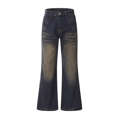 Structured Seams Faded Jeans Korean Street Fashion Jeans By Mr Nearly Shop Online at OH Vault