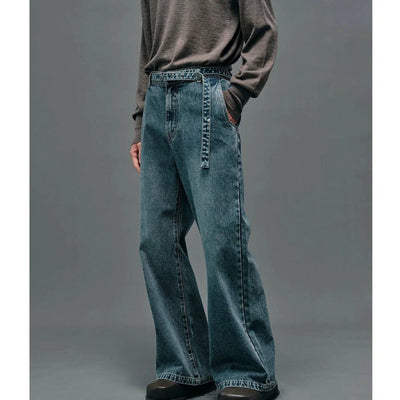 Bootcut Washed and Faded Jeans Korean Street Fashion Jeans By NANS Shop Online at OH Vault