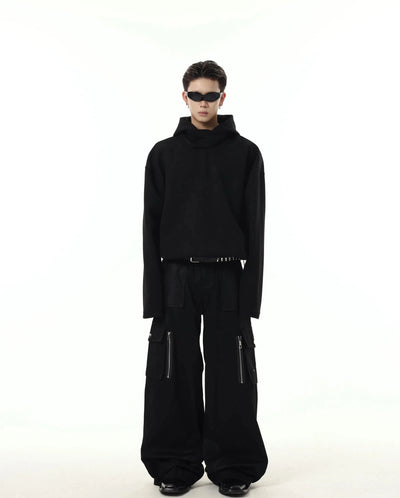 Boxy Oversized Casual Hoodie Korean Street Fashion Hoodie By Dark Fog Shop Online at OH Vault