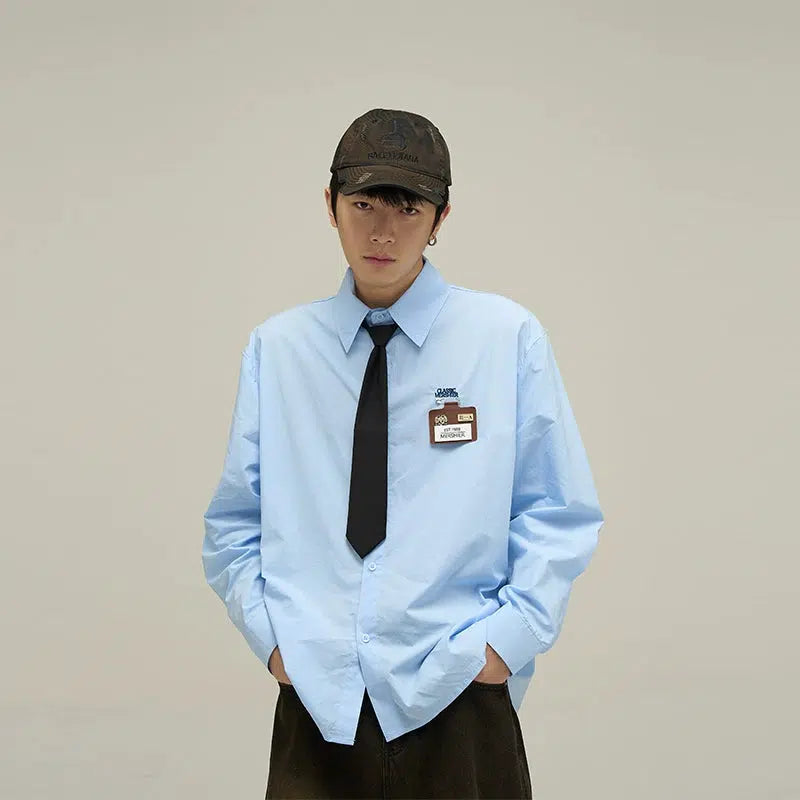 Classic Mershier Stitch Shirt Korean Street Fashion Shirt By 77Flight Shop Online at OH Vault